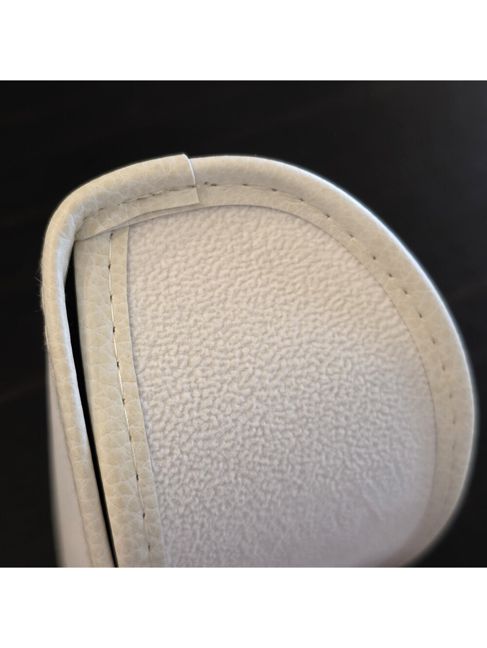 Tom Ford White Suede w/ Leather Trim Semi-Hard Eyeglasses Sunglasses Case Bianco - Picture 8 of 10